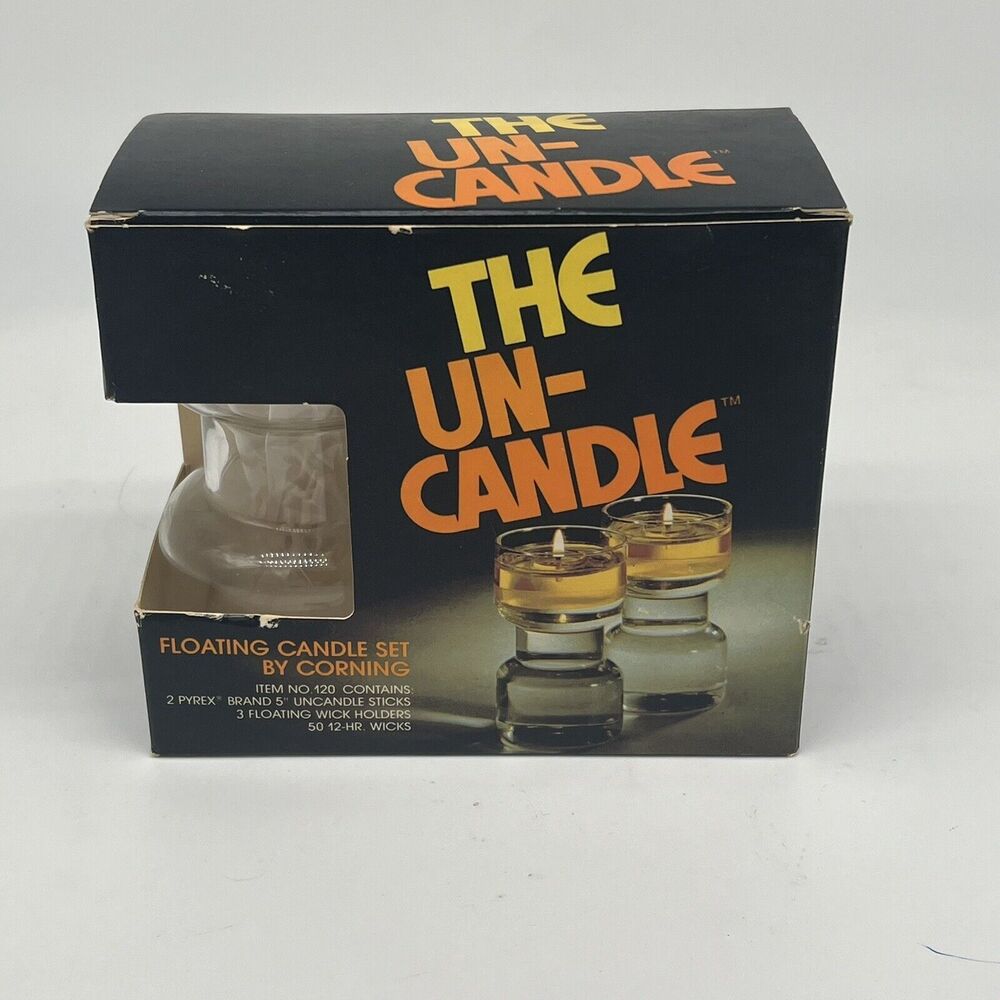 Vintage 1970’s The Un-Candle Floating Candle Set by Corning New